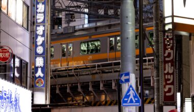 Night train in Tokyo