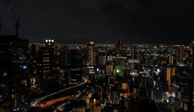 Osaka Skyline By Night