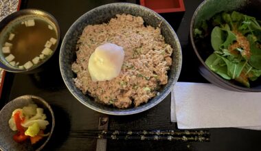 A simple tuna salad donburi