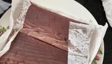 Is it still safe to consume raw tuna being discoloured two weeks in freezer?