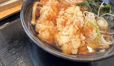 Udon with tempura toppings | Shinjuku-sanchome, Tokyo