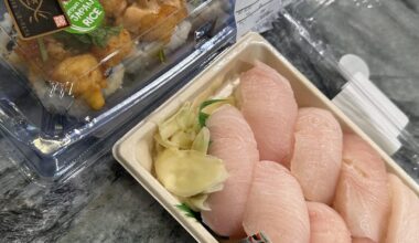 $30 total!! hamachi nigiri & spicy scallop roll (and extras)