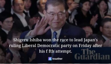 Shigeru Ishiba won the race to lead Japan's ruling Liberal Democratic party on Friday after his fifth attempt.