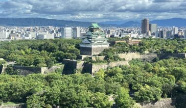 osaka castle from the new hilton doubletree