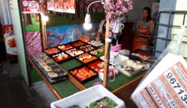 Thailand Bangkok 35c+ heat open air Sushi