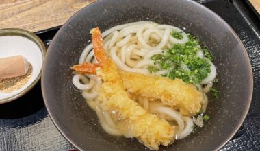 Tempura udon in Shibuya