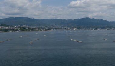 What are these in the water off the coast of Wajima?