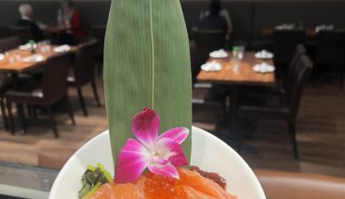 Salmon Chirashi 8 piece (28$)