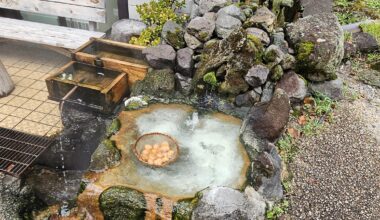 Hot Spring boiled eggs takayama