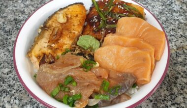 Salmon Donburi with 4 types of Salmon Cooking Methods