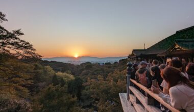 Sunset at Kiyomizu-dera, Kyoto, November 2023