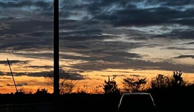 Autumn sky tonight before the rain