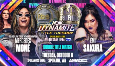 Mercedes Moné vs. Emi Sakura for the TBS AND NJPW STRONG Women's Championship announced for AEW Dynamite Title Tuesday