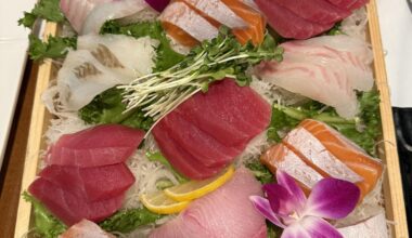 Delicious sashimi platter