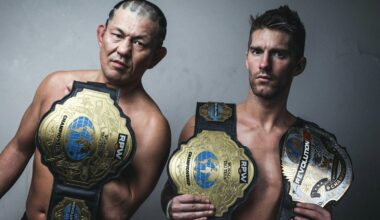 With ZSJ en route to the IWGP title, I’ve been thinking about potential title defenses. A Taichi bout writes itself, but the crown jewel would be Minoru Suzuki. No need to wait for a retirement match years down the line: first-time ever, master v. apprentice… do it while Suzuki can still GO.